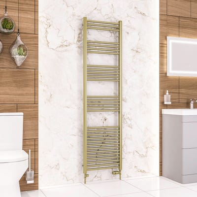 Eastbrook Wendover Brushed Brass Straight Towel Radiator 1800 x 500mm