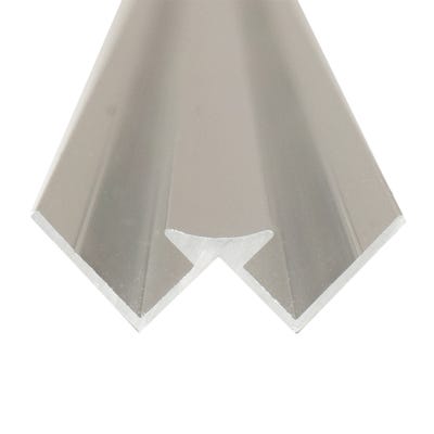 Shower Panel Trim Internal Corner Silver 2400mm x 8mm