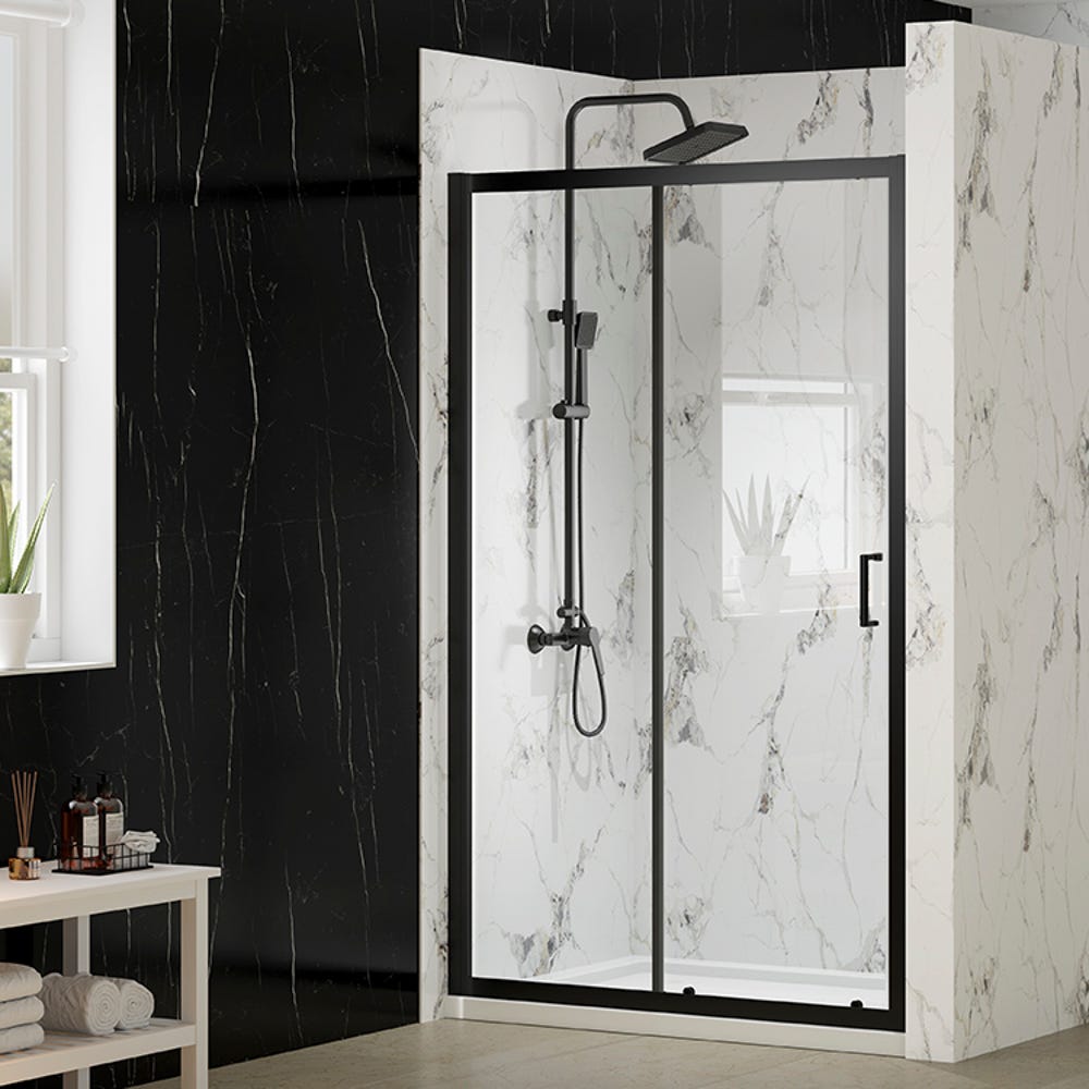 Merlyn Mbox 1200mm Sliding Shower Door Matt Black