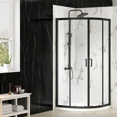 Merlyn Mbox 900mm x 900mm 2 Door Shower Quadrant Matt Black
