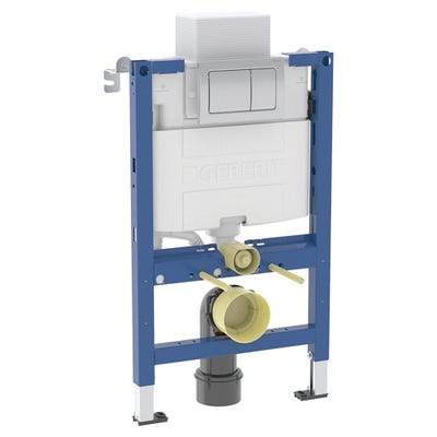 Geberit Duofix 0.82m Wall Hung WC Frame with Alpha Cistern & Square Flush Plate