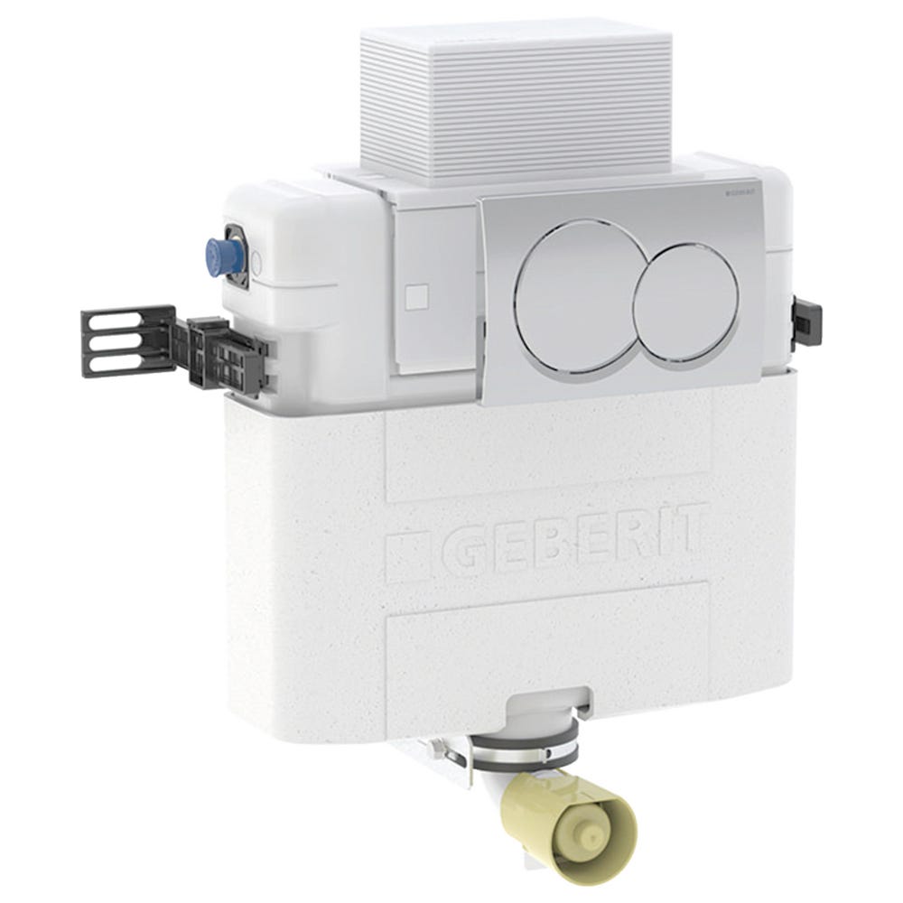 Geberit Alpha 0.82m Concealed Cistern with Alpha01 Round Flush Plate Chrome