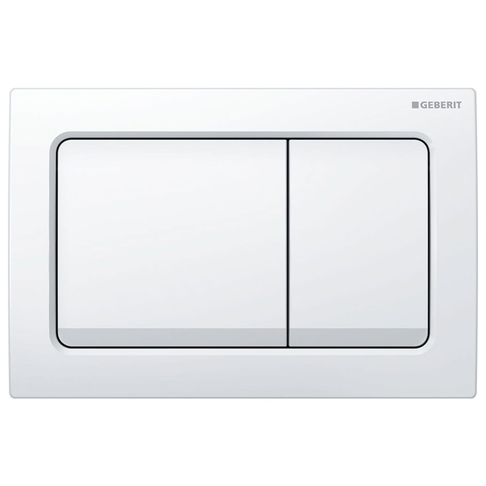 Geberit 115.055.11.1 Alpha01 Square Dual Flush Plate White