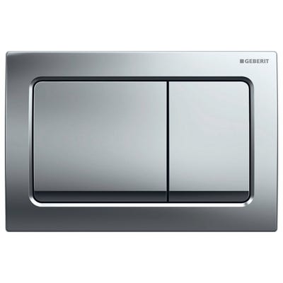 Geberit 115.055.21.1 Alpha01 Square Dual Flush Plate Gloss Chrome