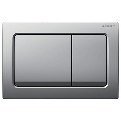 Geberit 115.055.46.1 Alpha01 Square Dual Flush Plate Matt Chrome