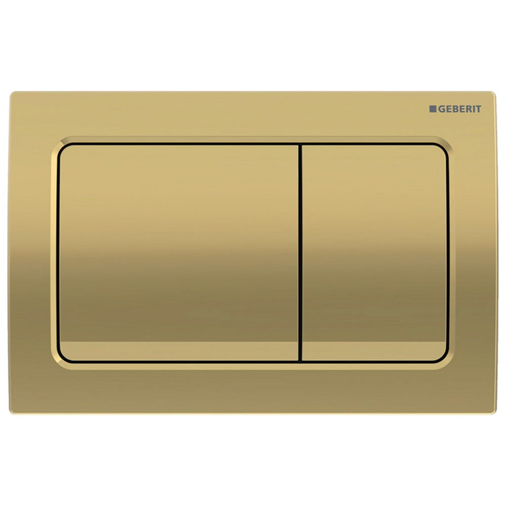 Geberit 115.055.QE.1 Alpha01 Square Dual Flush Plate Brass
