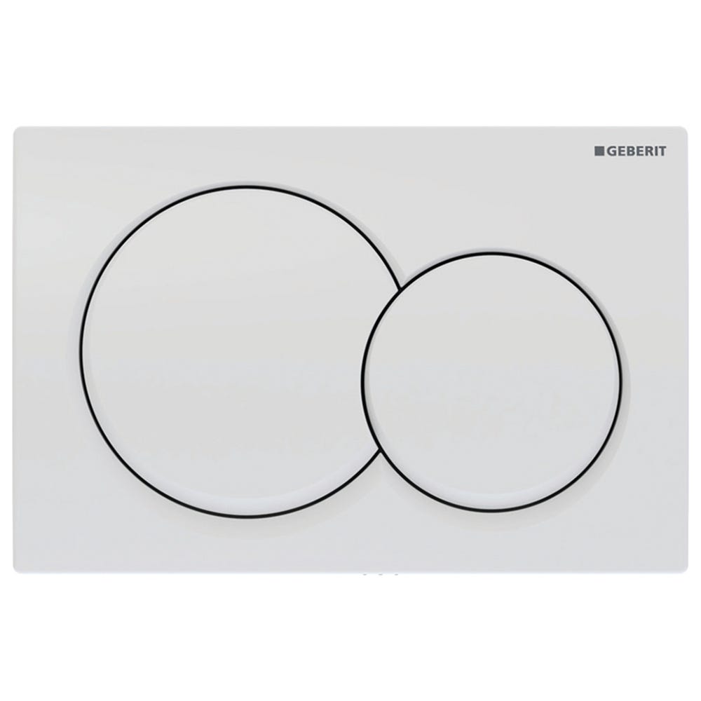 Geberit 115.035.11.1 Alpha01 Round Dual Flush Plate White