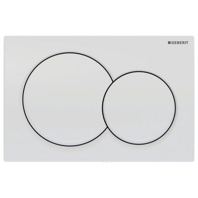 Geberit 115.035.11.1 Alpha01 Round Dual Flush Plate White