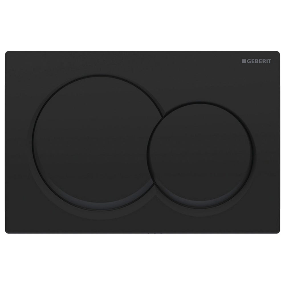 Geberit 115.035.14.1 Alpha01 Round Dual Flush Plate Black Matt