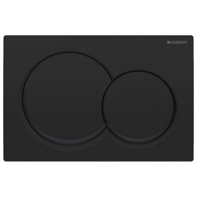 Geberit 115.035.14.1 Alpha01 Round Dual Flush Plate Black Matt