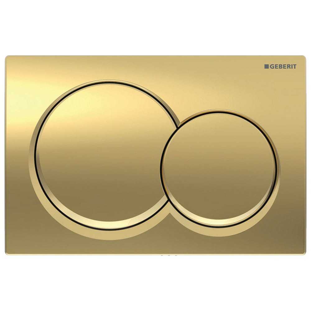 Geberit 115.035.QE.1 Alpha01 Round Dual Flush Plate Brass