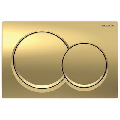 Geberit 115.035.QE.1 Alpha01 Round Dual Flush Plate Brass