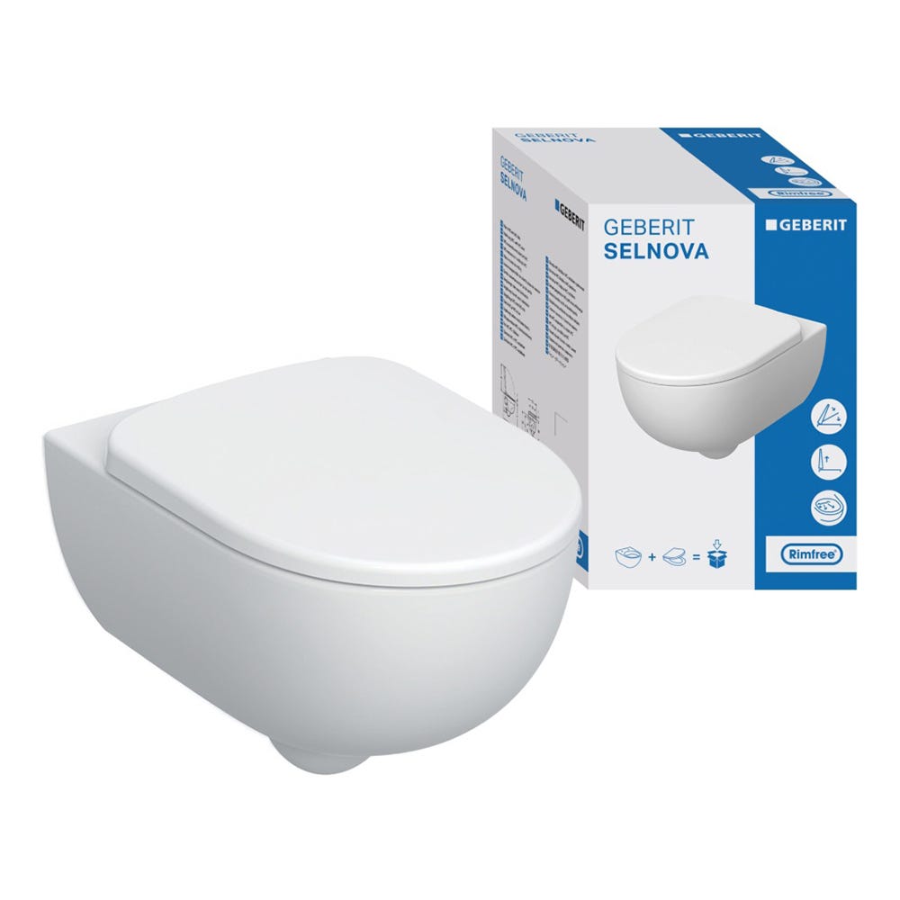 Geberit Selnova Wall Hung Toilet & Soft Close Seat