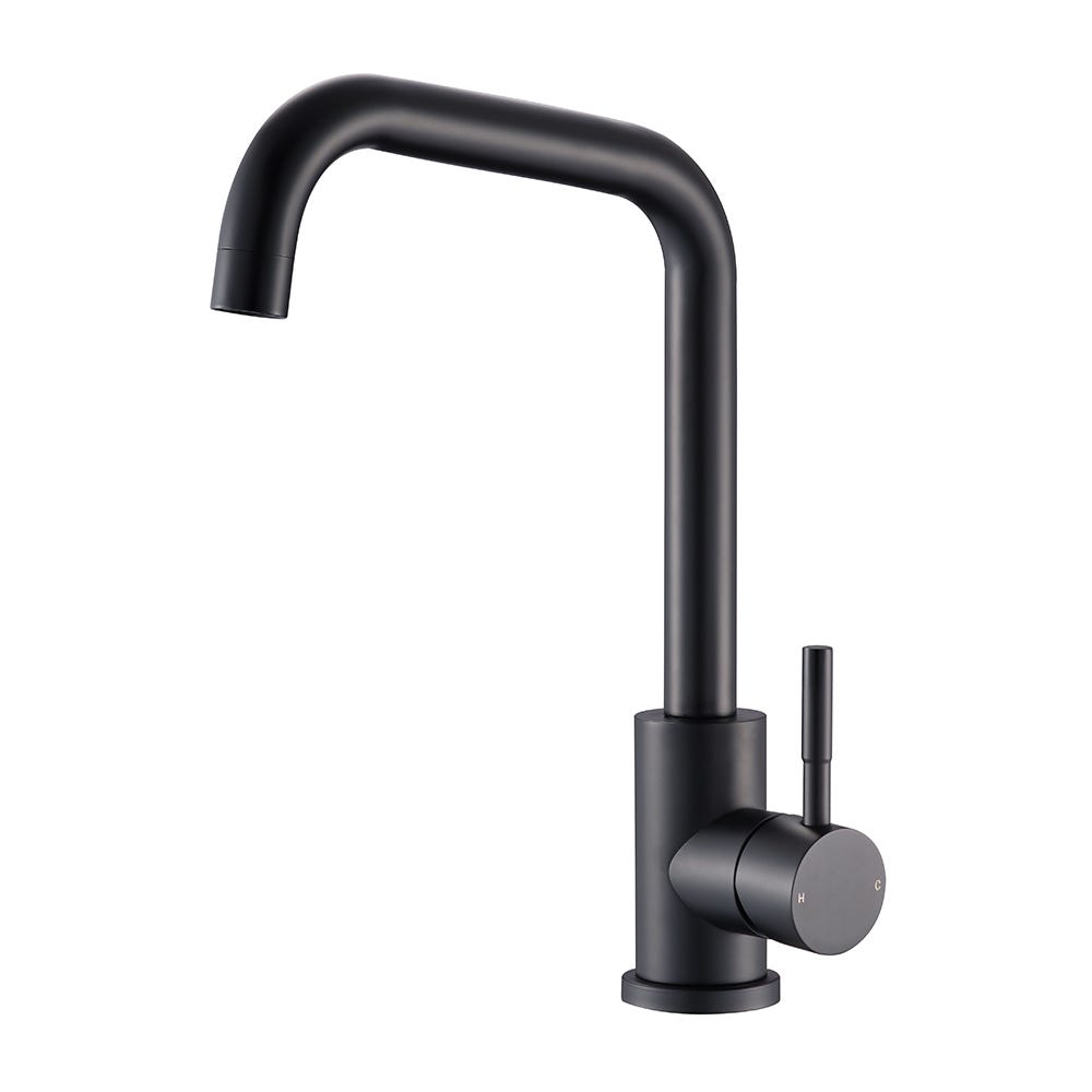 Reginox Salina Single Lever Kitchen Sink Mixer Tap Matt Black