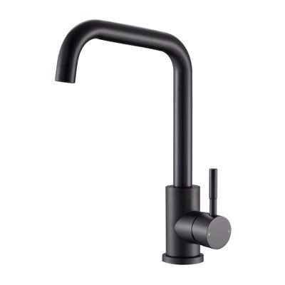Reginox Nera Single Lever Kitchen Sink Mixer Tap Matt Black