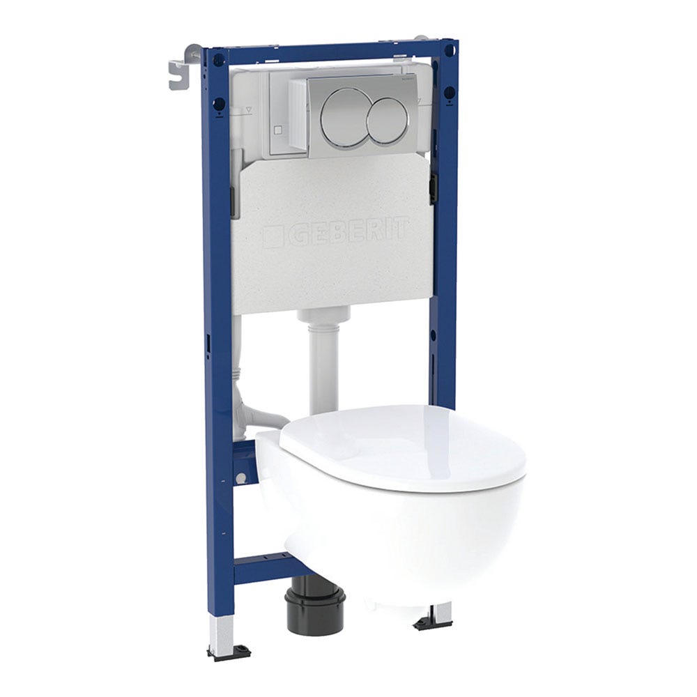 Selnova Rimless Wall Hung WC & Geberit Alpha 1.12m Frame Bundle