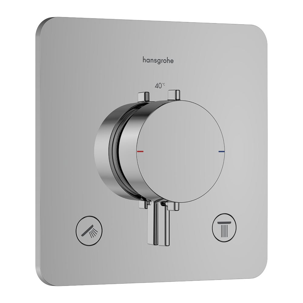 hansgrohe Ecostat Comfort Q Thermostatic Shower Mixer Concealed 2 Outlet