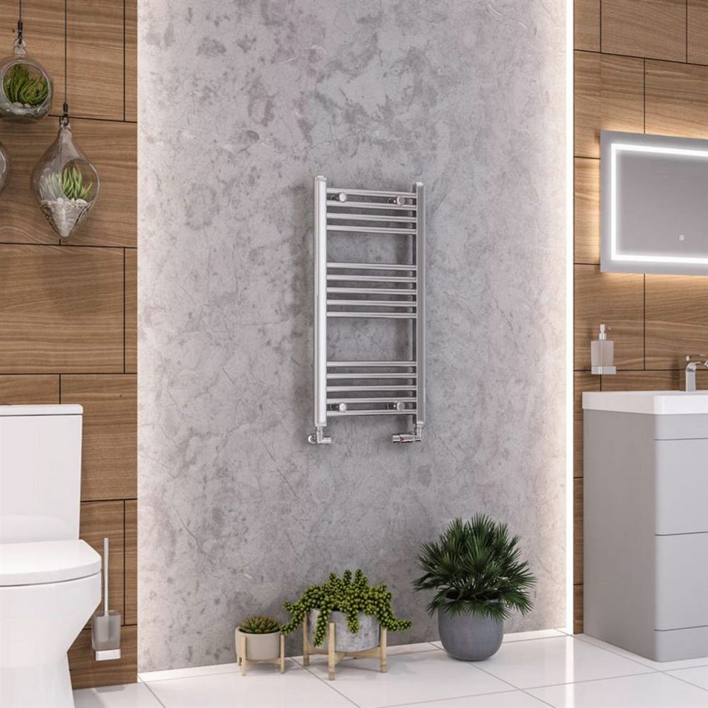 Eastbrook Wendover Chrome Straight Towel Radiator 800 x 400mm