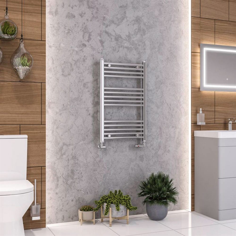 Eastbrook Wendover Chrome Straight Towel Radiator 800 x 500mm