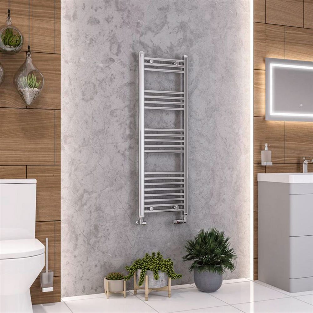 Eastbrook Wendover Chrome Straight Towel Radiator 1200 x 400mm