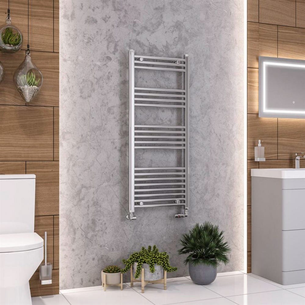 Eastbrook Wendover Chrome Straight Towel Radiator 1200 x 500mm
