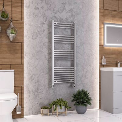 Eastbrook Wendover Chrome Straight Towel Radiator 1200 x 500mm