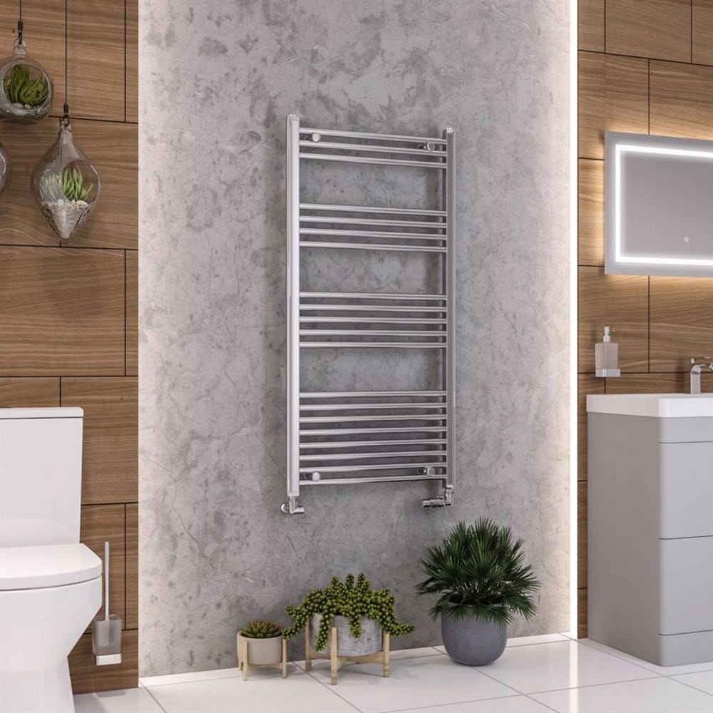 Eastbrook Wendover Chrome Straight Towel Radiator 1200 x 600mm