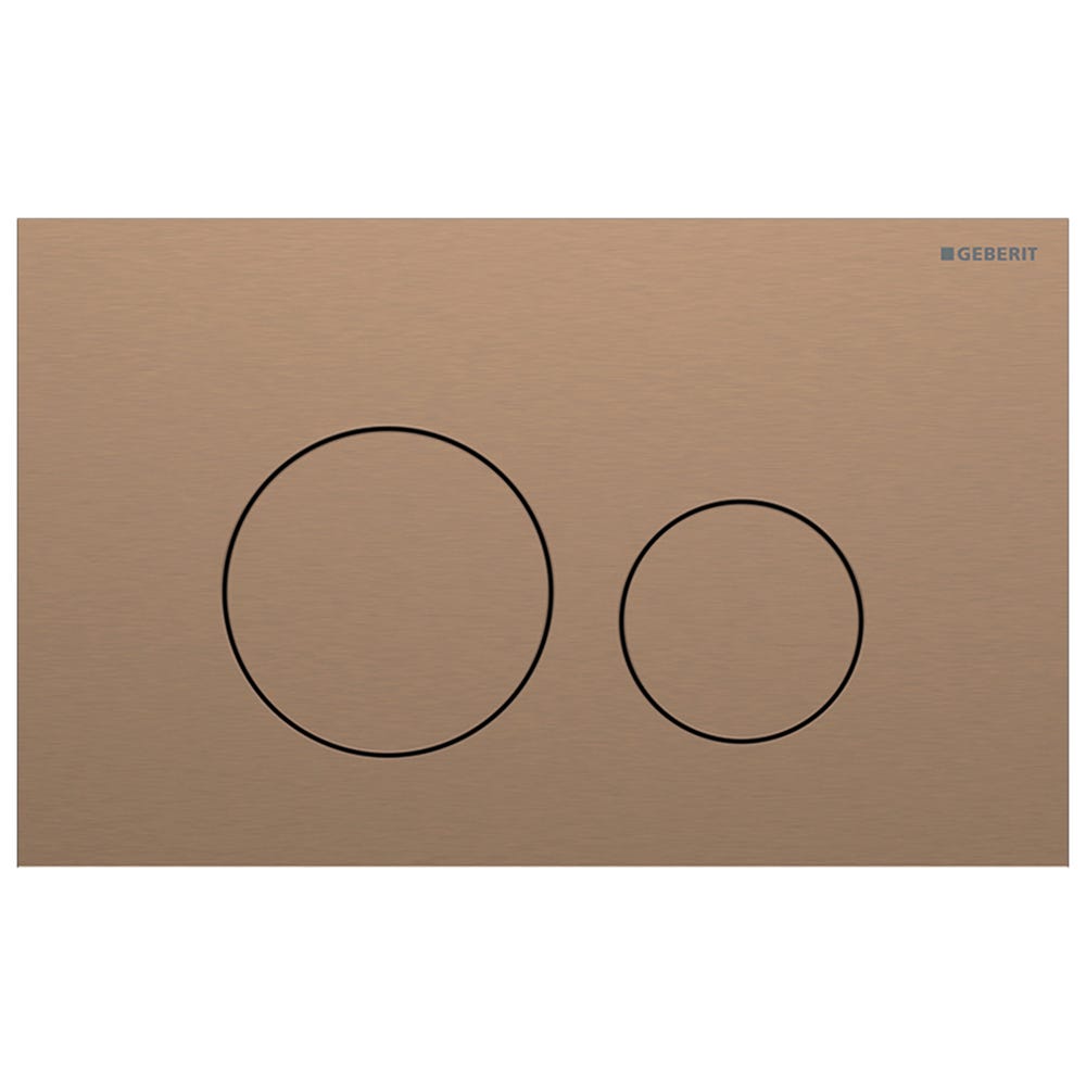 Geberit 115.628.QB.1 Sigma40 Round Dual Flush Plate Brushed Red Gold