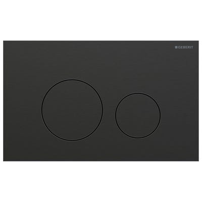 Geberit 115.628.QD.1 Sigma40 Round Dual Flush Plate Brushed Black Chrome