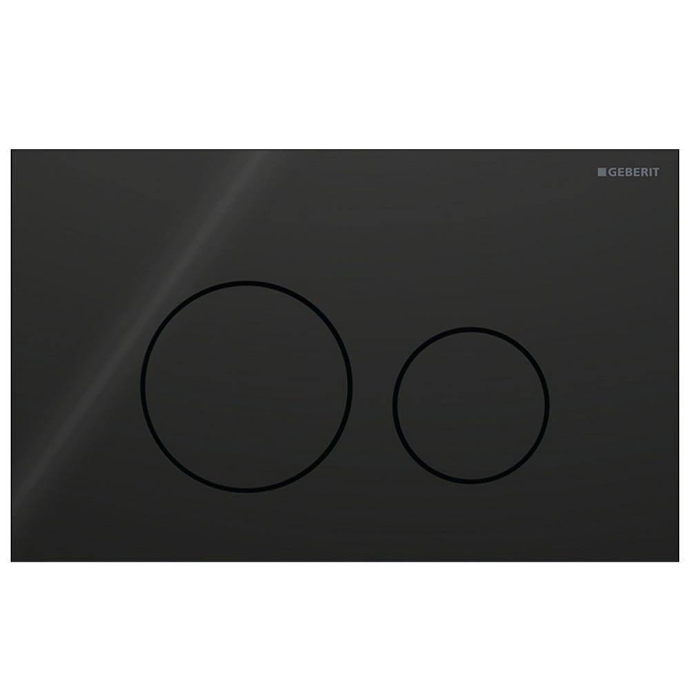 Geberit 115.628.SJ.1 Sigma40 Round Dual Flush Plate Black Glass