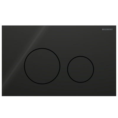 Geberit 115.628.SJ.1 Sigma40 Round Dual Flush Plate Black Glass