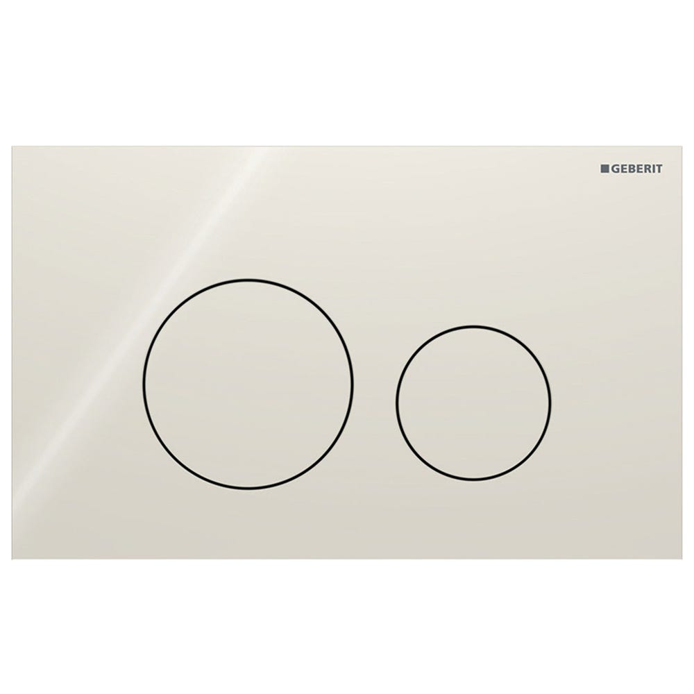 Geberit 115.628.JL.1 Sigma40 Round Dual Flush Plate Sand Grey Glass