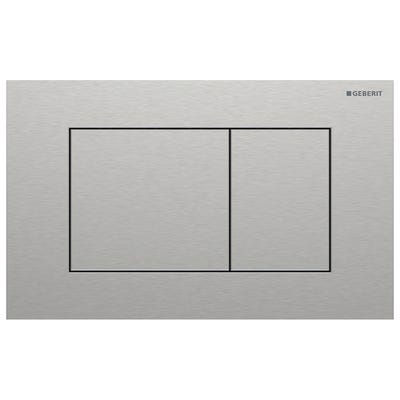 Geberit 115.629.FW.1 Sigma40 Square Dual Flush Plate Brushed Stainless Steel