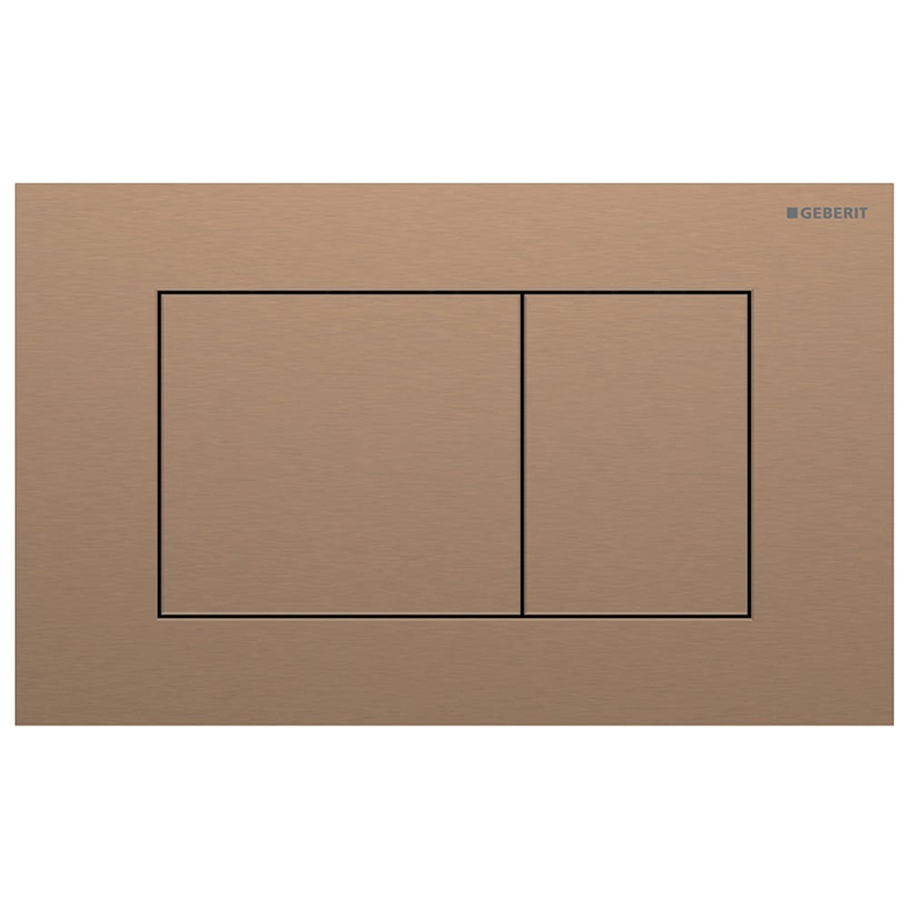Geberit 115.629.QB.1 Sigma40 Square Dual Flush Plate Brushed Red Gold