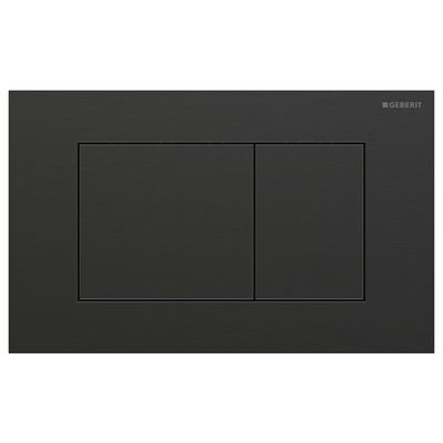 Geberit 115.629.QD.1 Sigma40 Square Dual Flush Plate Brushed Black Chrome