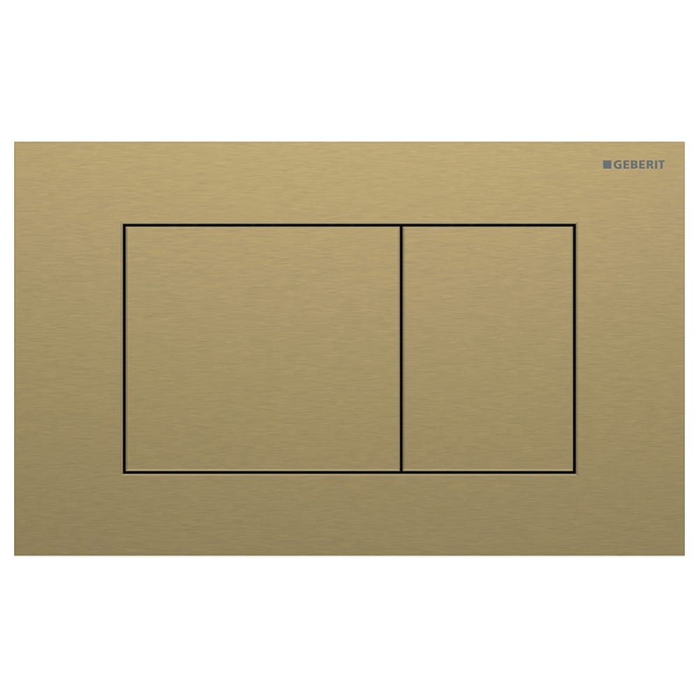 Geberit 115.629.QF.1 Sigma40 Square Dual Flush Plate Brushed Brass