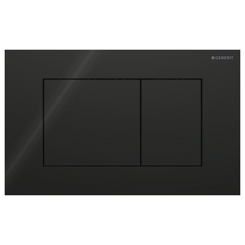 Geberit 115.629.SJ.1 Sigma40 Square Dual Flush Plate Black Glass