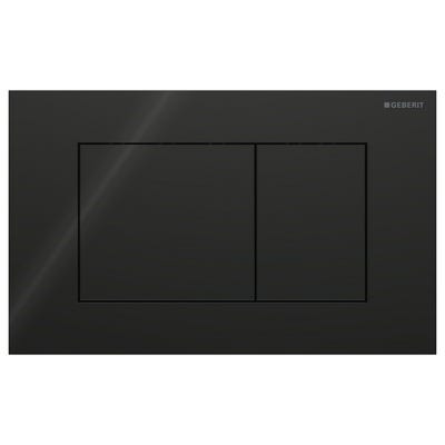 Geberit 115.629.SJ.1 Sigma40 Square Dual Flush Plate Black Glass