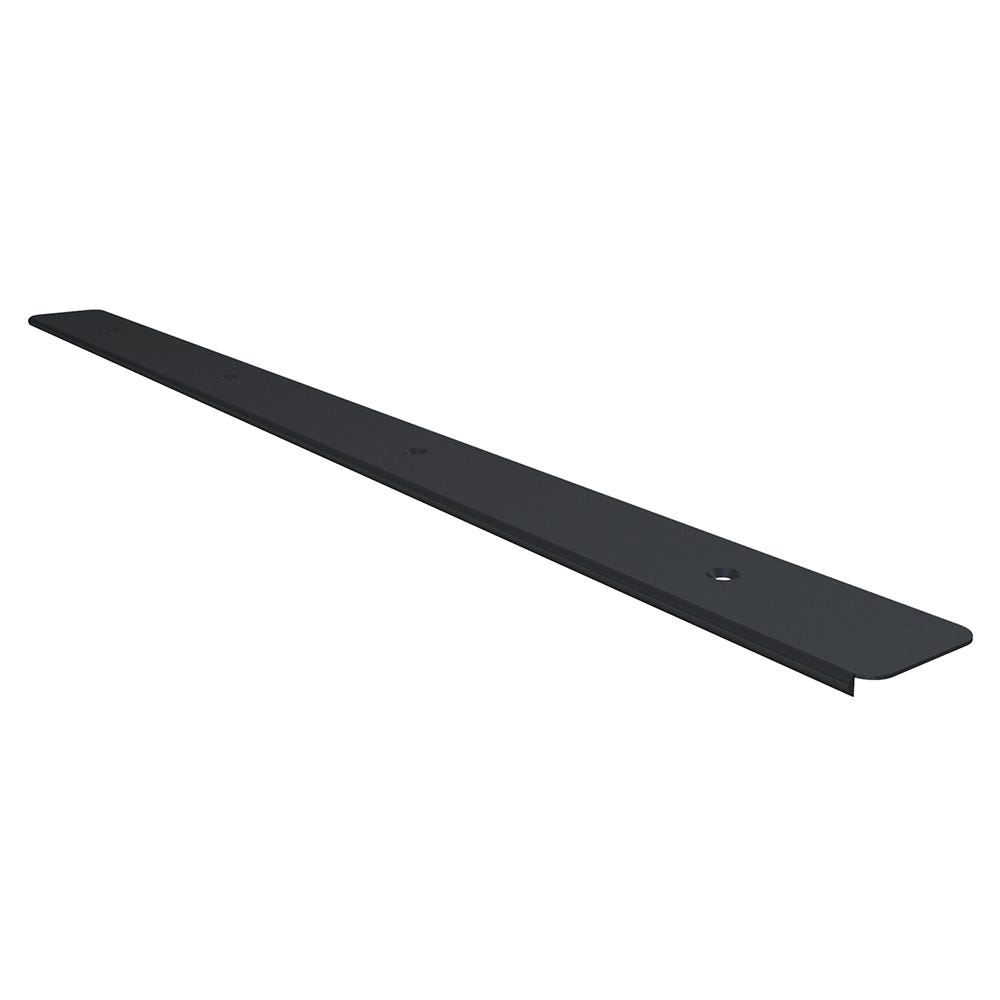 Unika 40mm Black Aluminium Worktop End Cap 6mm Radius
