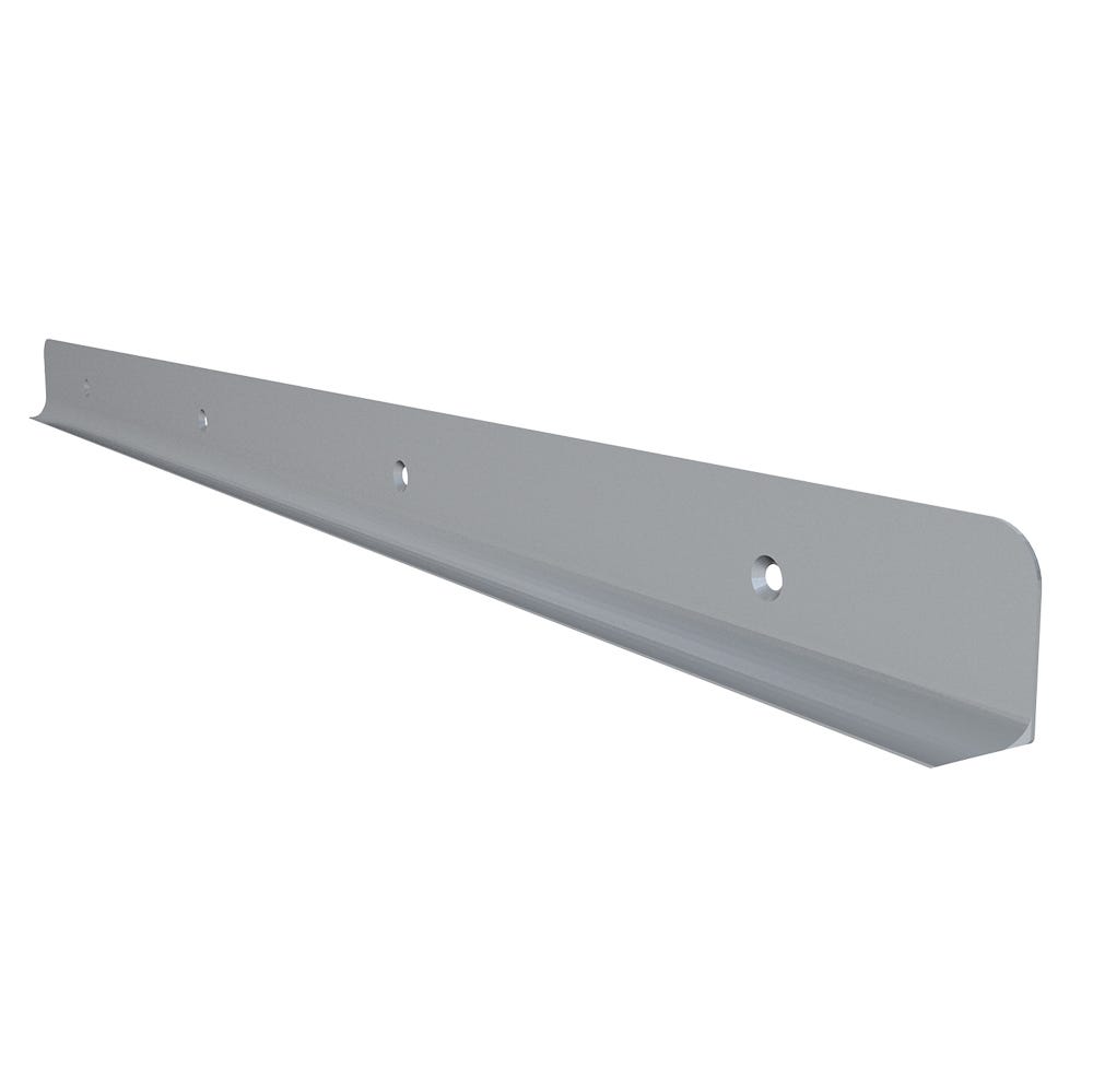 Unika 40mm Silver Aluminium Worktop Corner Joint 10mm Radius