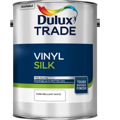 Dulux Trade Vinyl Silk Pure Brilliant White 5L