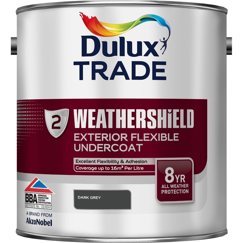 Dulux Trade Weathershield Exterior Flexible Undercoat Dark Grey