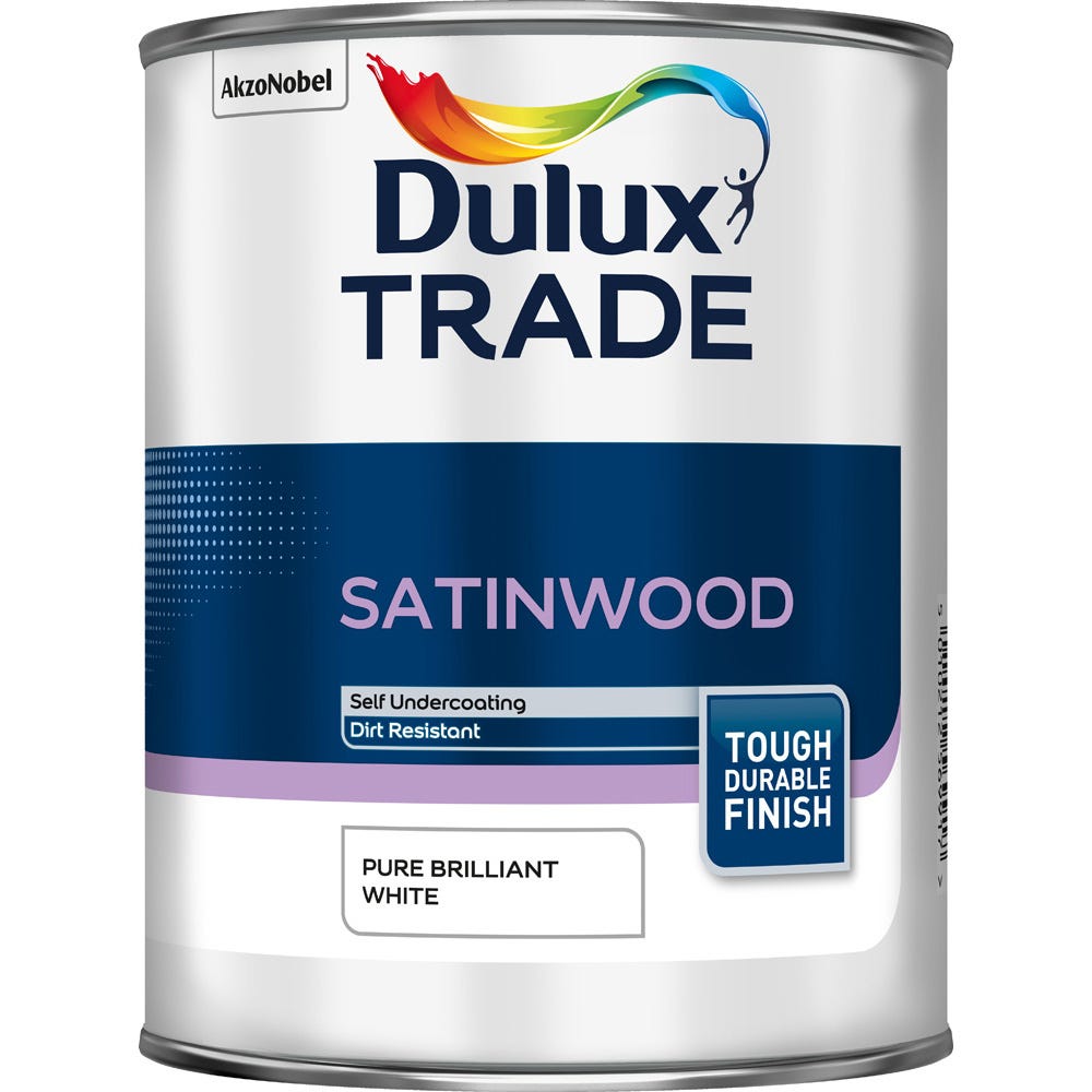 Dulux Trade Satinwood Pure Brilliant White 1L