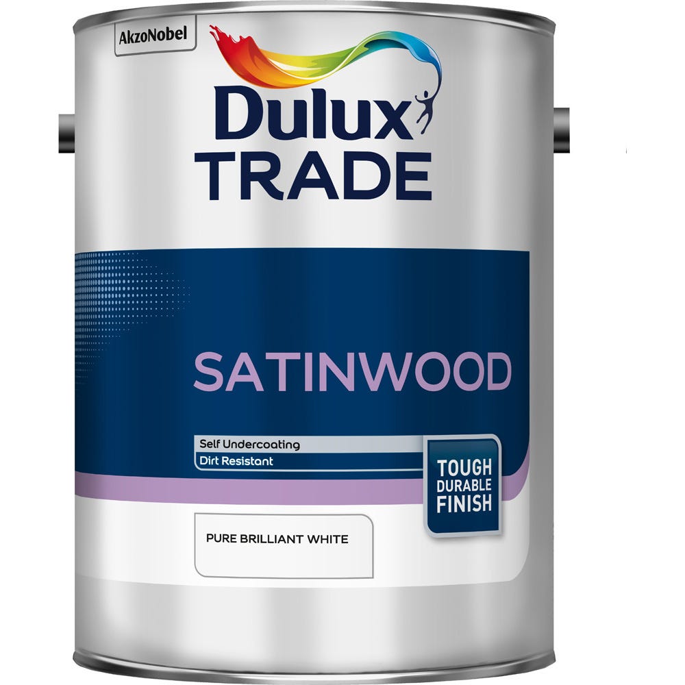 Dulux Trade Satinwood Pure Brilliant White 5L