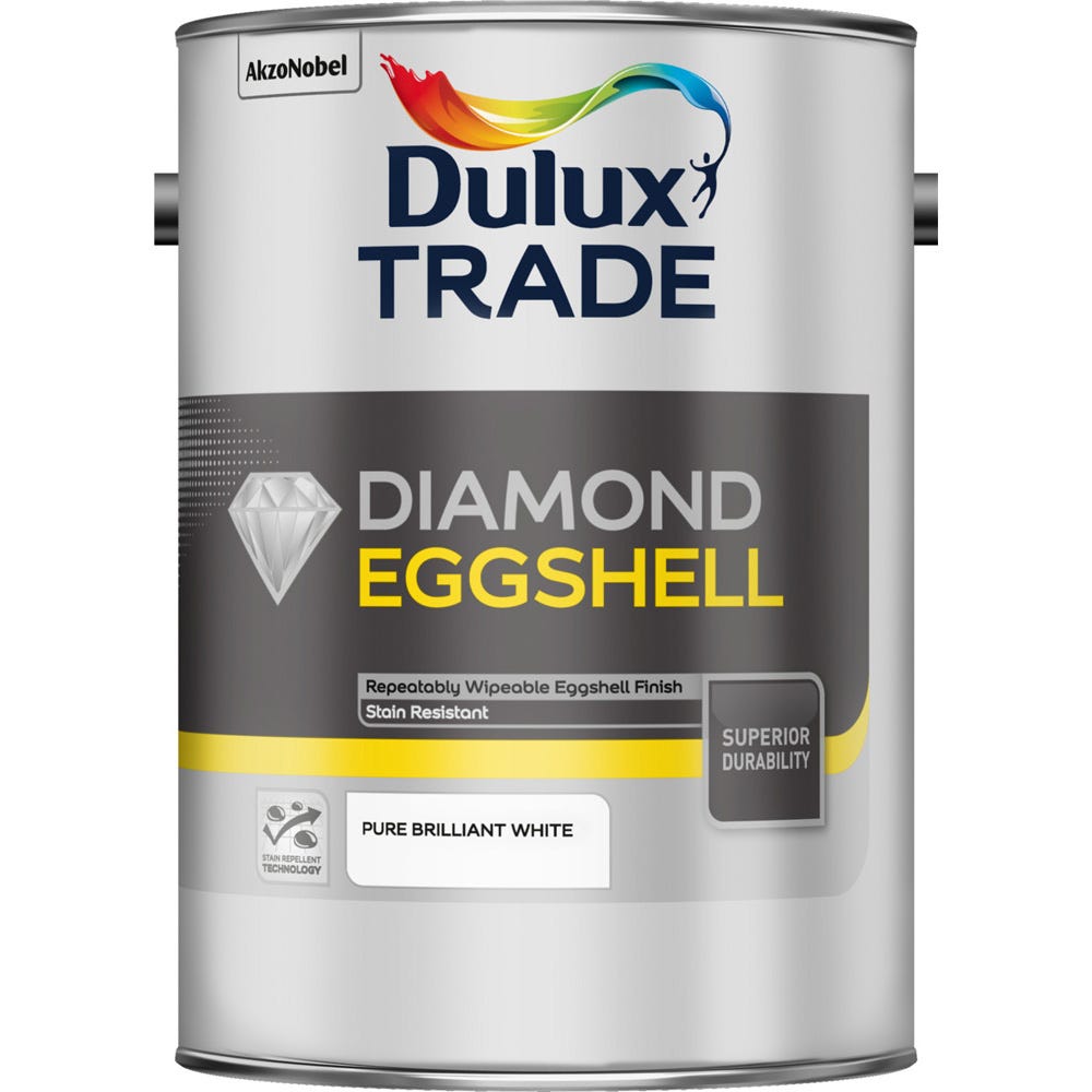 Dulux Trade Diamond Eggshell Pure Brilliant White 5L