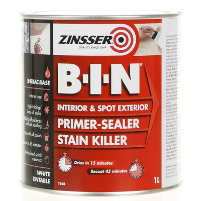 Zinsser B-I-N Interior Primer Sealer White 1L