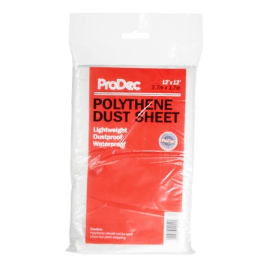 ProDec Polythene Dust Sheet 12' x 12'