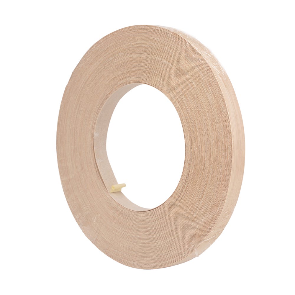 22mm White Oak Iron On Edging Tape 50m