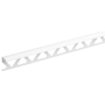 Homelux 12.5mm Round Edge White PVC Tile Trim 2.44m