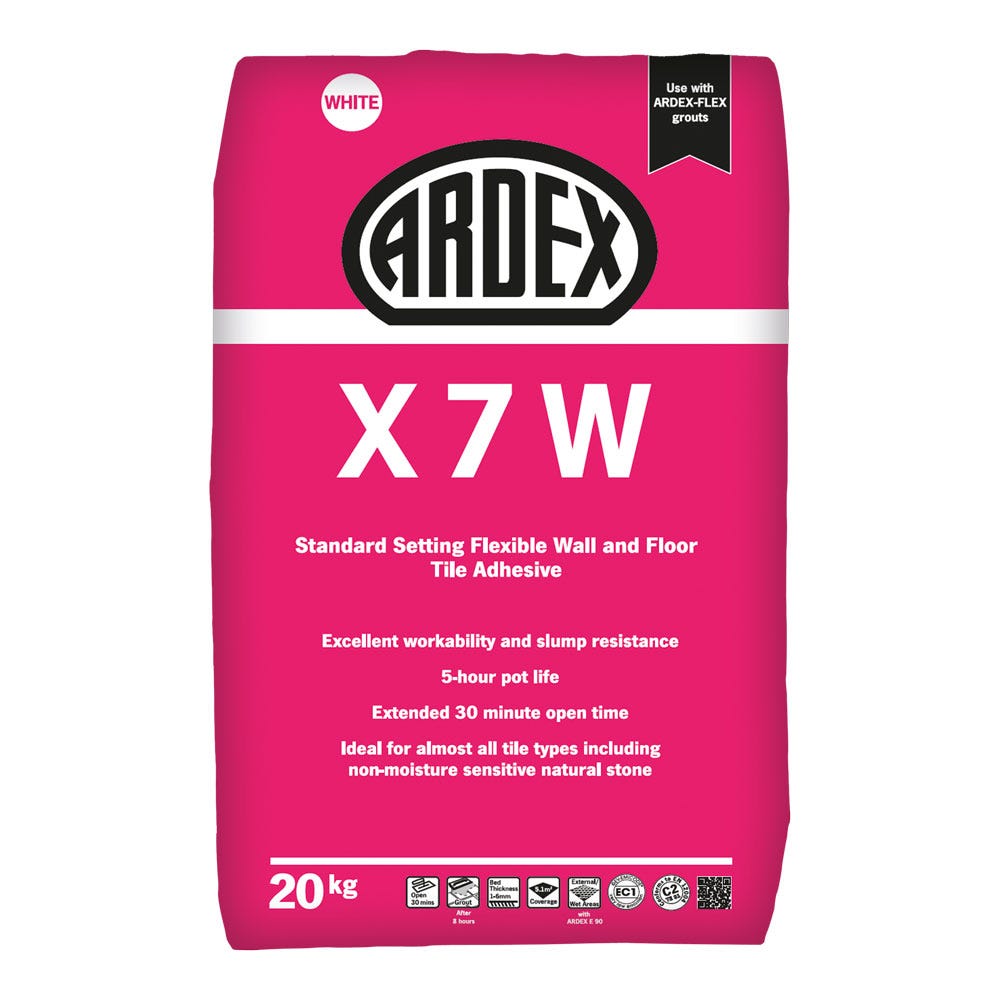 Ardex X7 White Wall and Floor Tile Adhesive 20kg
